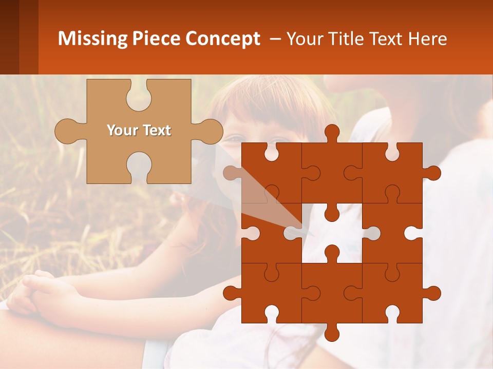 A Woman Sitting Next To A Little Girl In A Field PowerPoint Template