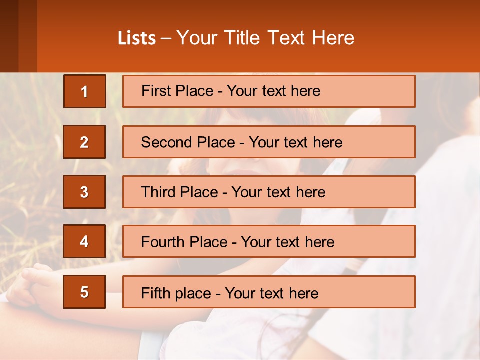 A Woman Sitting Next To A Little Girl In A Field PowerPoint Template