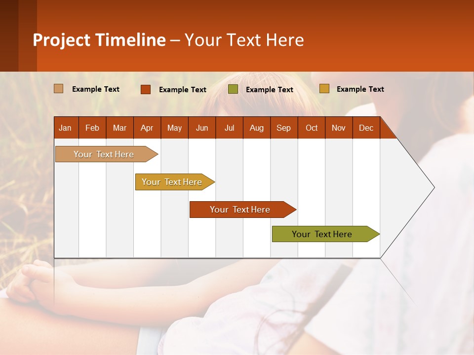 A Woman Sitting Next To A Little Girl In A Field PowerPoint Template