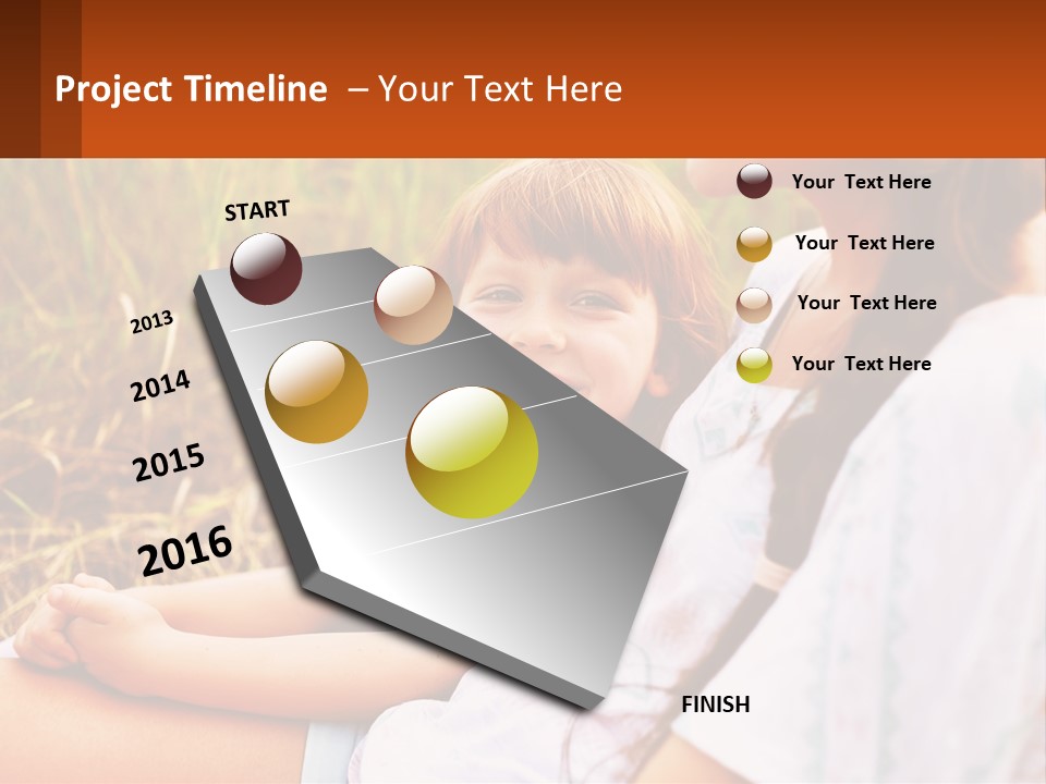 A Woman Sitting Next To A Little Girl In A Field PowerPoint Template