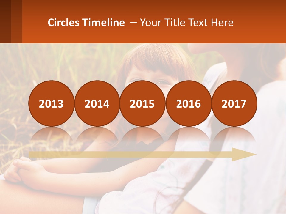 A Woman Sitting Next To A Little Girl In A Field PowerPoint Template