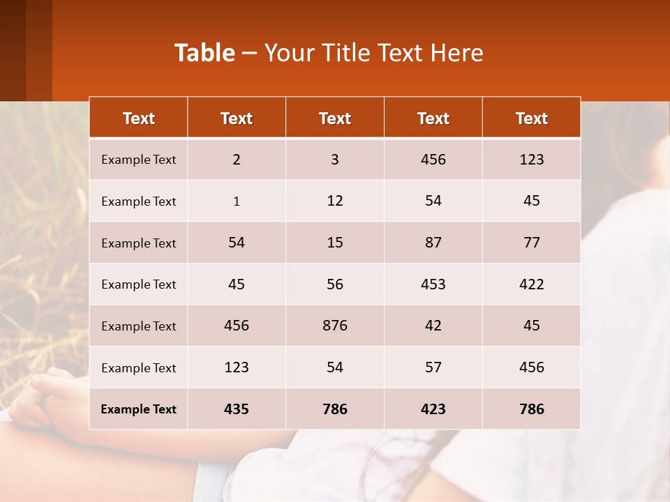 A Woman Sitting Next To A Little Girl In A Field PowerPoint Template