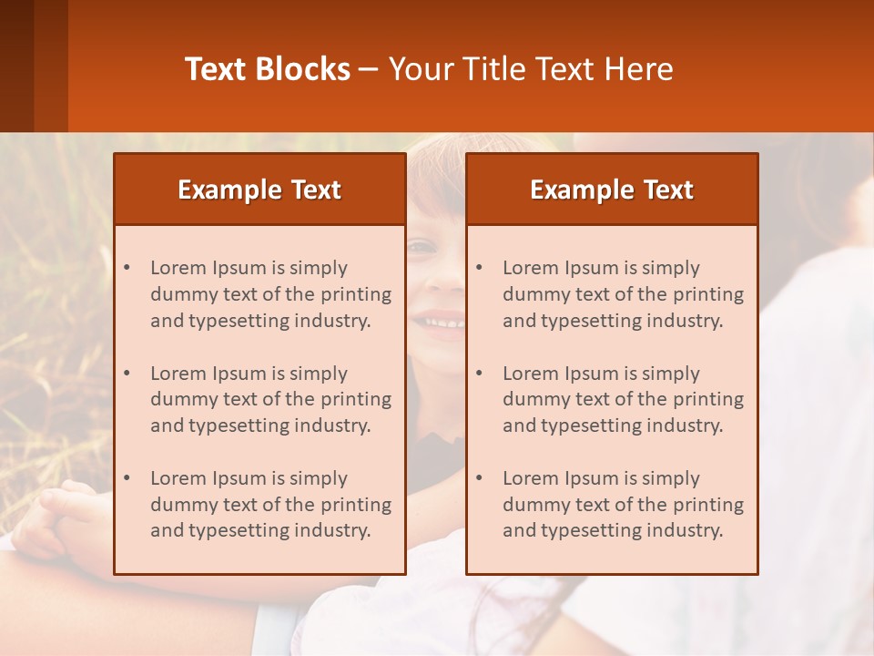 A Woman Sitting Next To A Little Girl In A Field PowerPoint Template