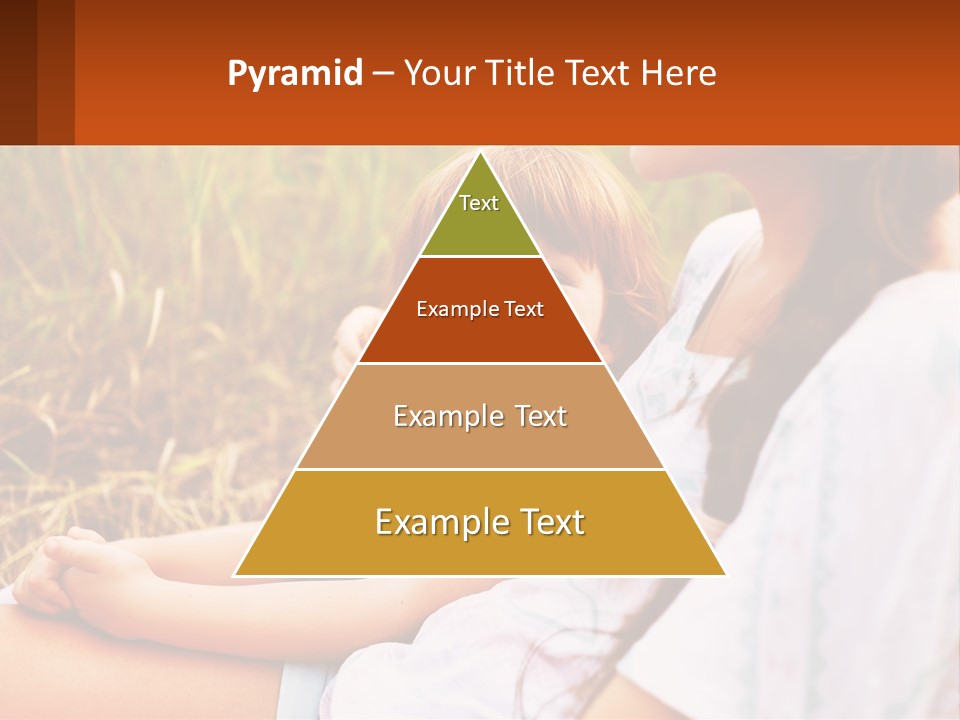 A Woman Sitting Next To A Little Girl In A Field PowerPoint Template