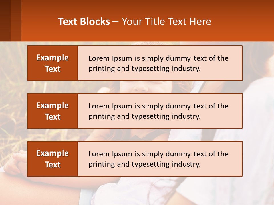 A Woman Sitting Next To A Little Girl In A Field PowerPoint Template