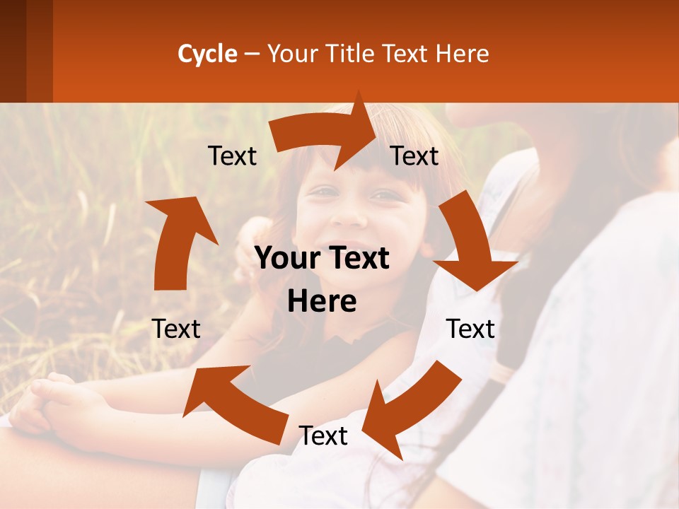 A Woman Sitting Next To A Little Girl In A Field PowerPoint Template