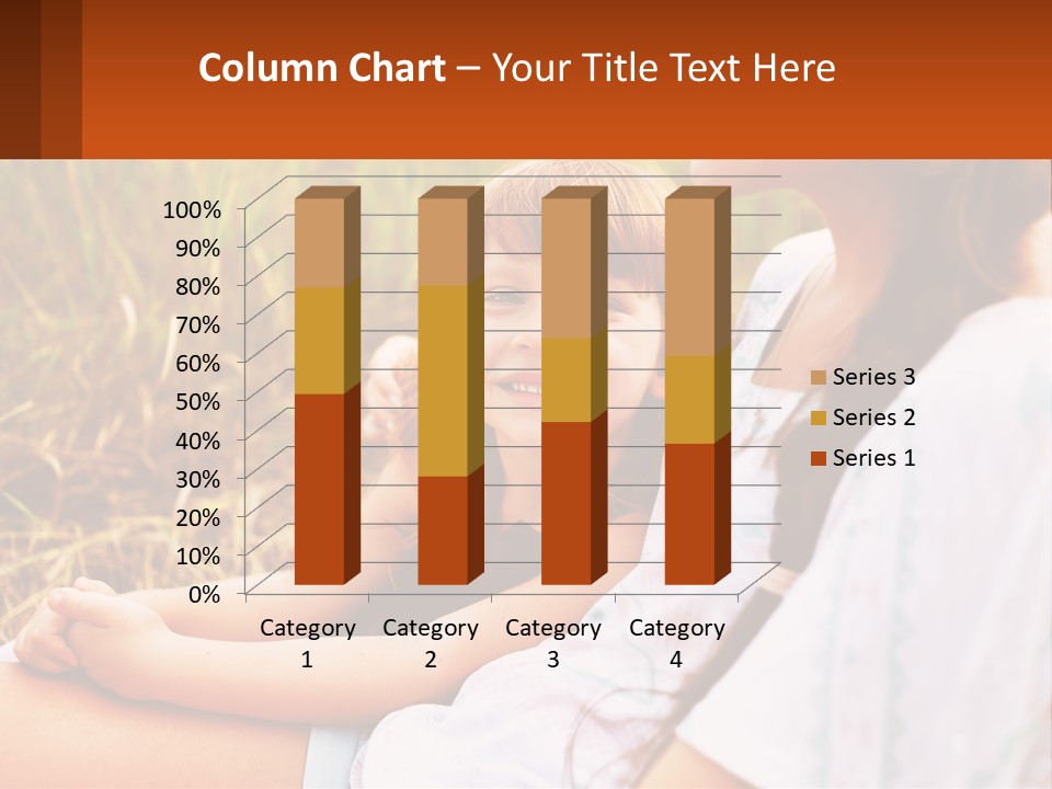 A Woman Sitting Next To A Little Girl In A Field PowerPoint Template