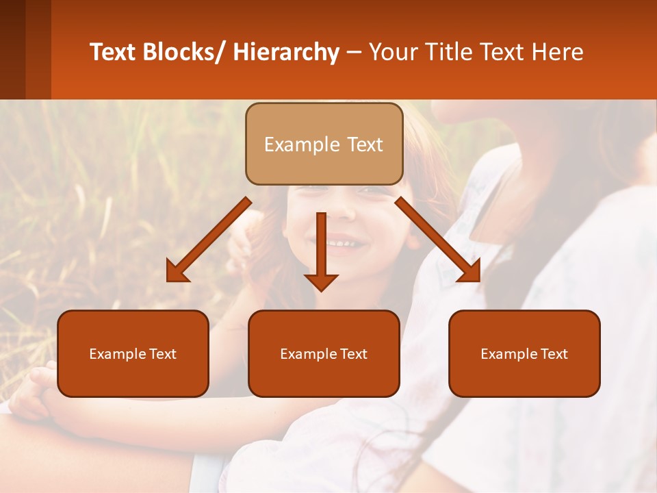 A Woman Sitting Next To A Little Girl In A Field PowerPoint Template
