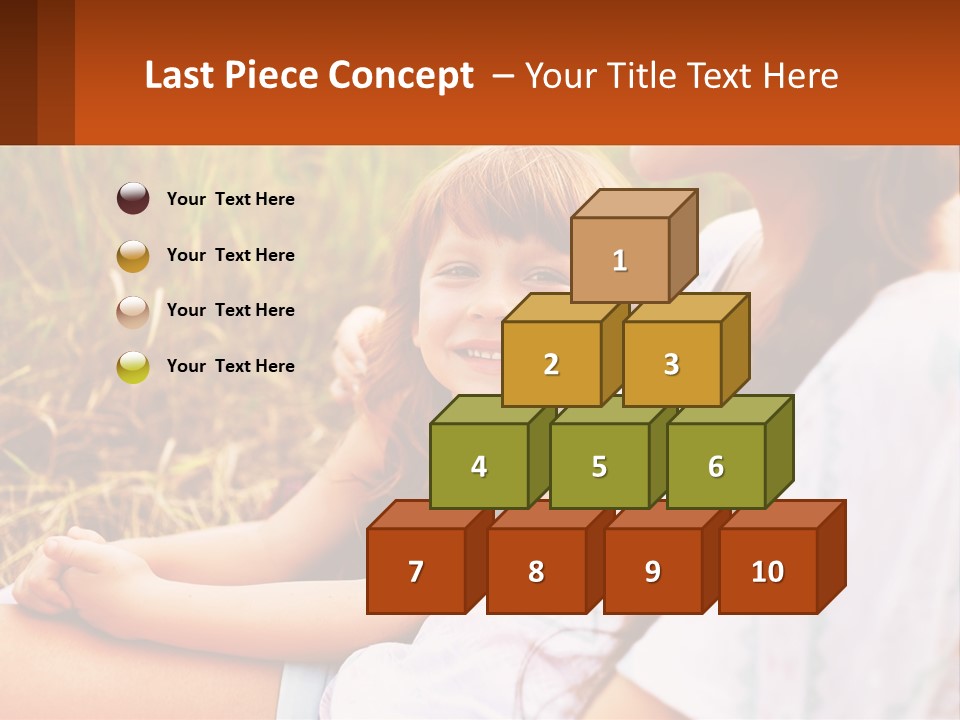 A Woman Sitting Next To A Little Girl In A Field PowerPoint Template