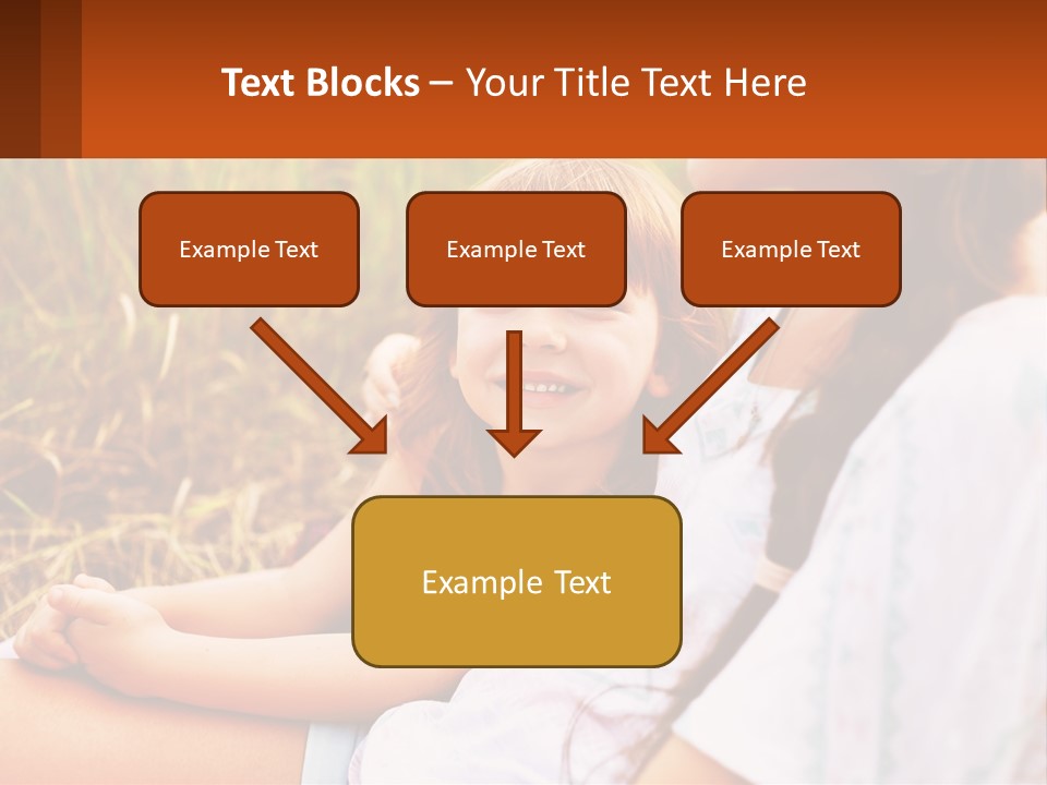 A Woman Sitting Next To A Little Girl In A Field PowerPoint Template