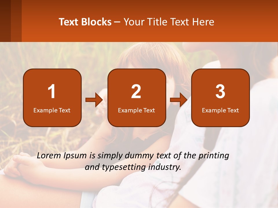 A Woman Sitting Next To A Little Girl In A Field PowerPoint Template