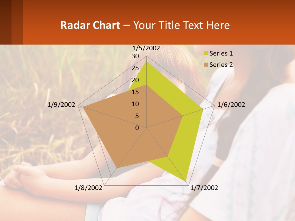A Woman Sitting Next To A Little Girl In A Field PowerPoint Template