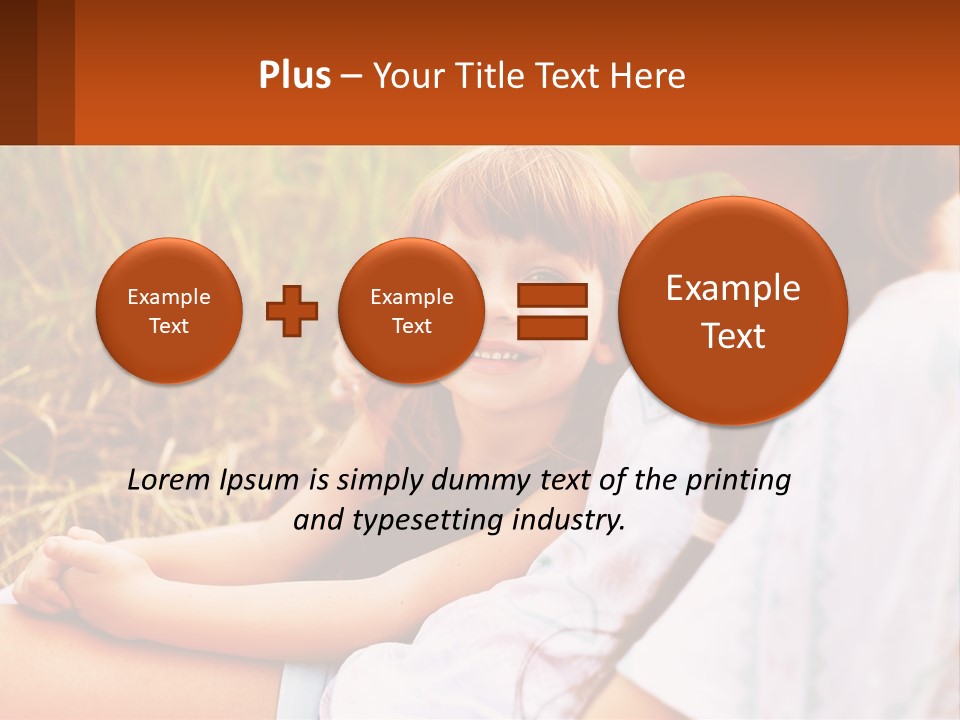 A Woman Sitting Next To A Little Girl In A Field PowerPoint Template