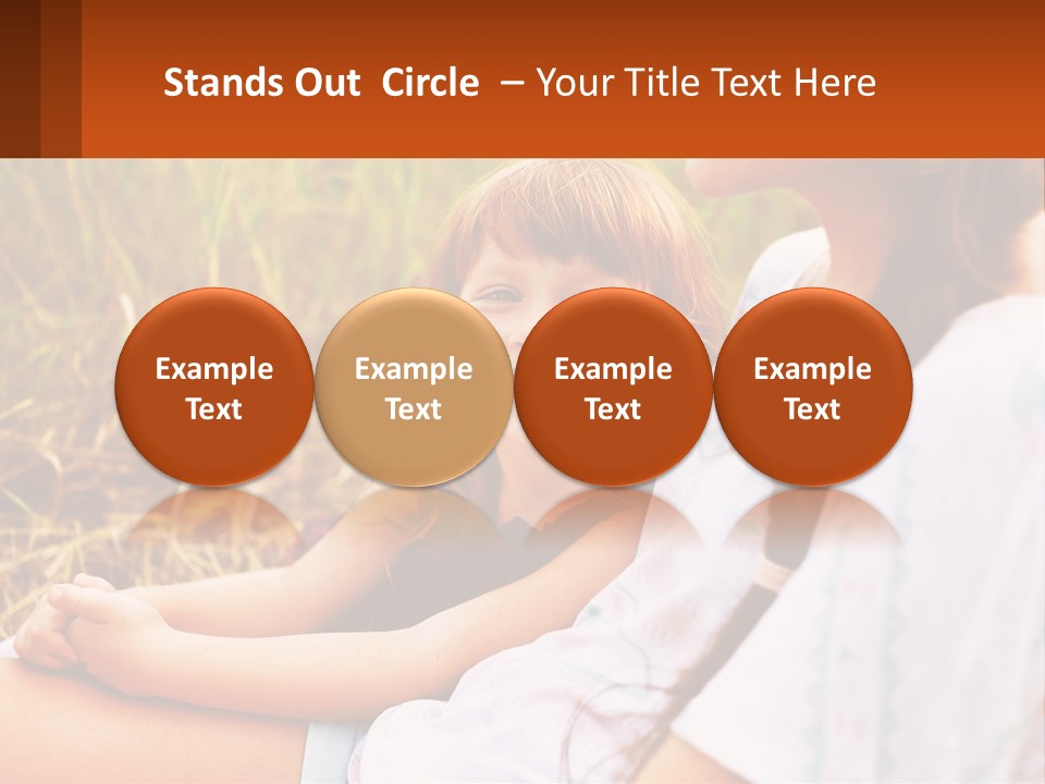 A Woman Sitting Next To A Little Girl In A Field PowerPoint Template