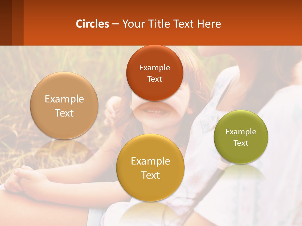 A Woman Sitting Next To A Little Girl In A Field PowerPoint Template