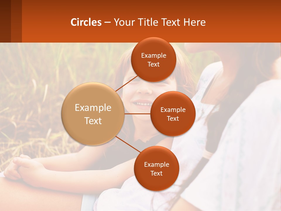 A Woman Sitting Next To A Little Girl In A Field PowerPoint Template