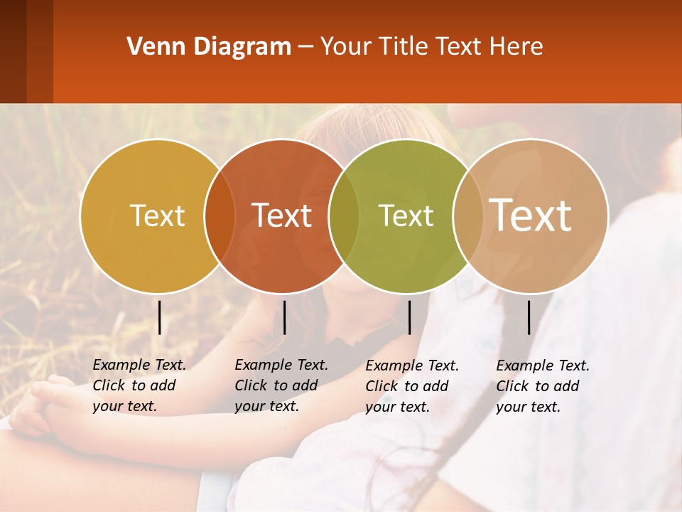 A Woman Sitting Next To A Little Girl In A Field PowerPoint Template