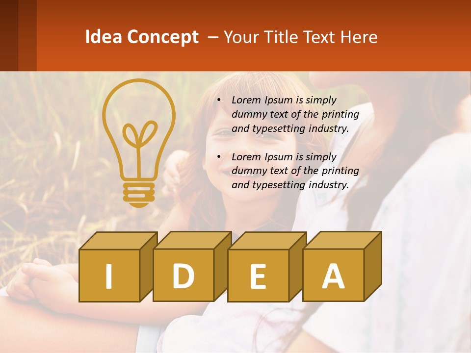 A Woman Sitting Next To A Little Girl In A Field PowerPoint Template