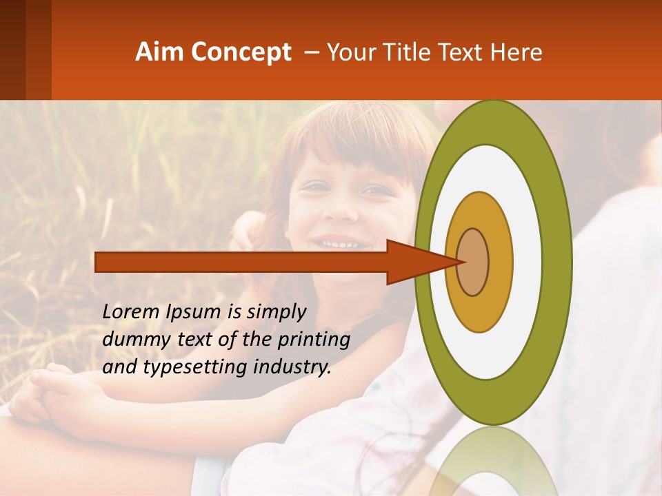 A Woman Sitting Next To A Little Girl In A Field PowerPoint Template