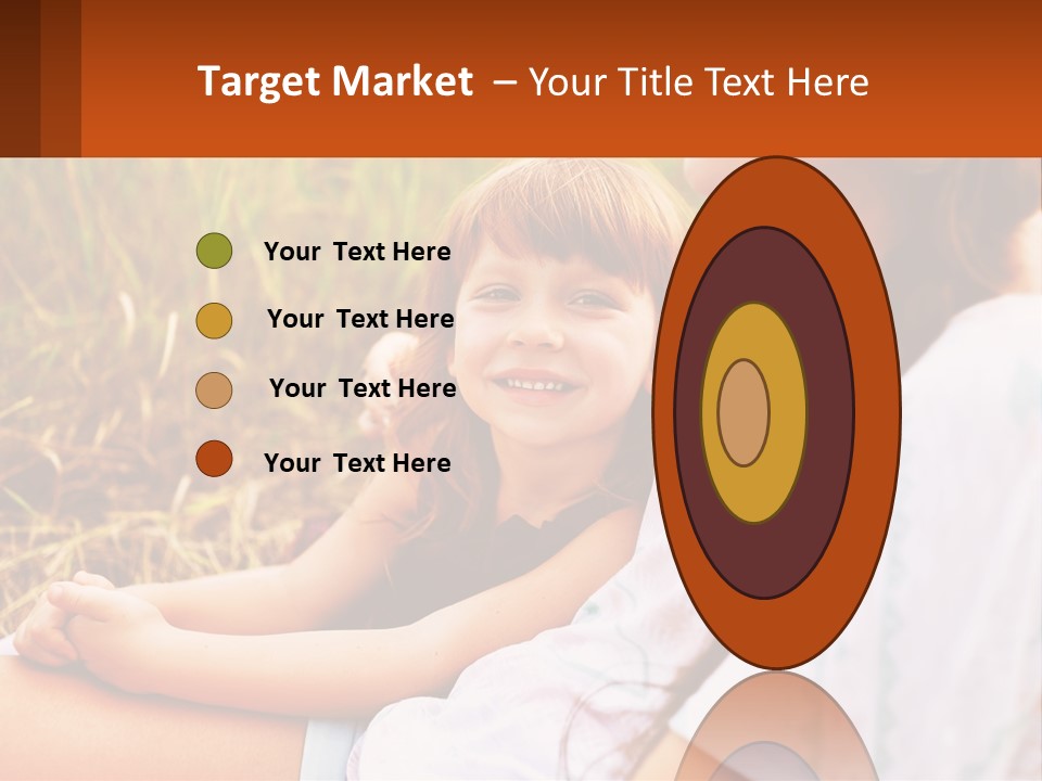A Woman Sitting Next To A Little Girl In A Field PowerPoint Template