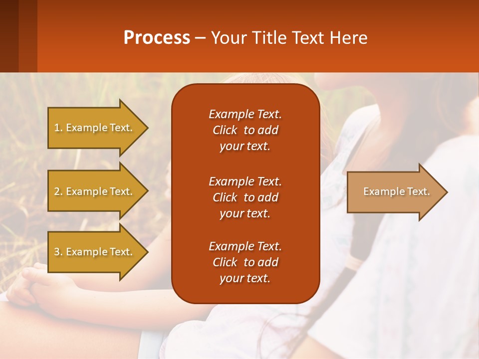 A Woman Sitting Next To A Little Girl In A Field PowerPoint Template