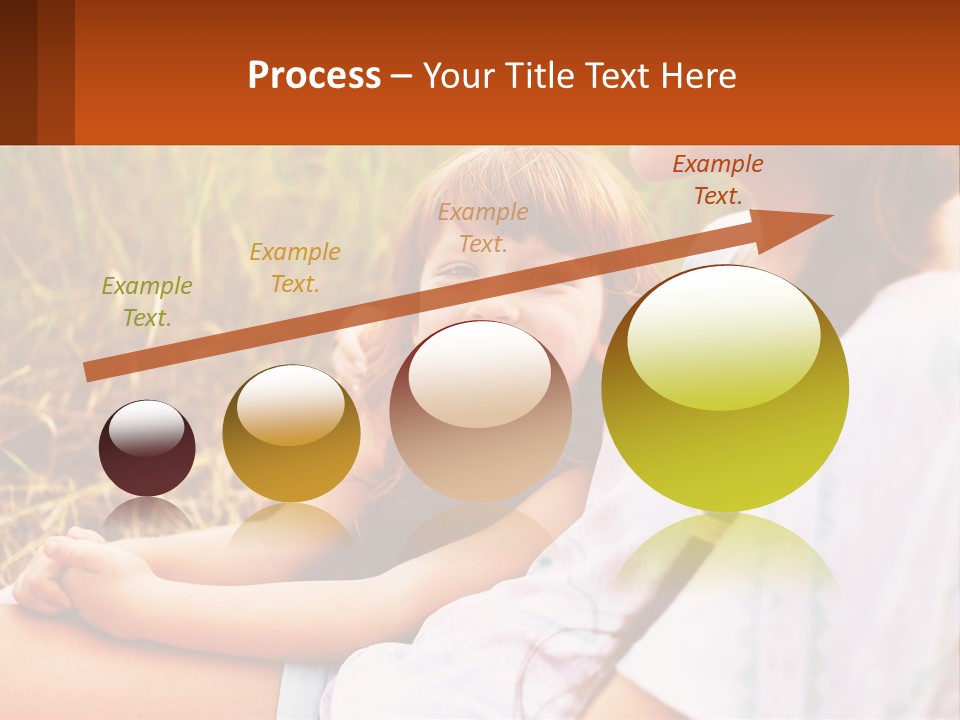 A Woman Sitting Next To A Little Girl In A Field PowerPoint Template