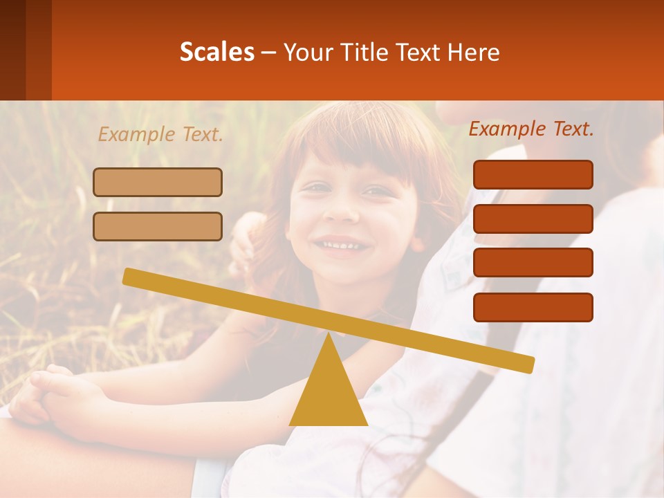 A Woman Sitting Next To A Little Girl In A Field PowerPoint Template