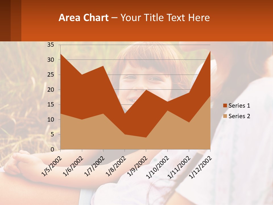 A Woman Sitting Next To A Little Girl In A Field PowerPoint Template