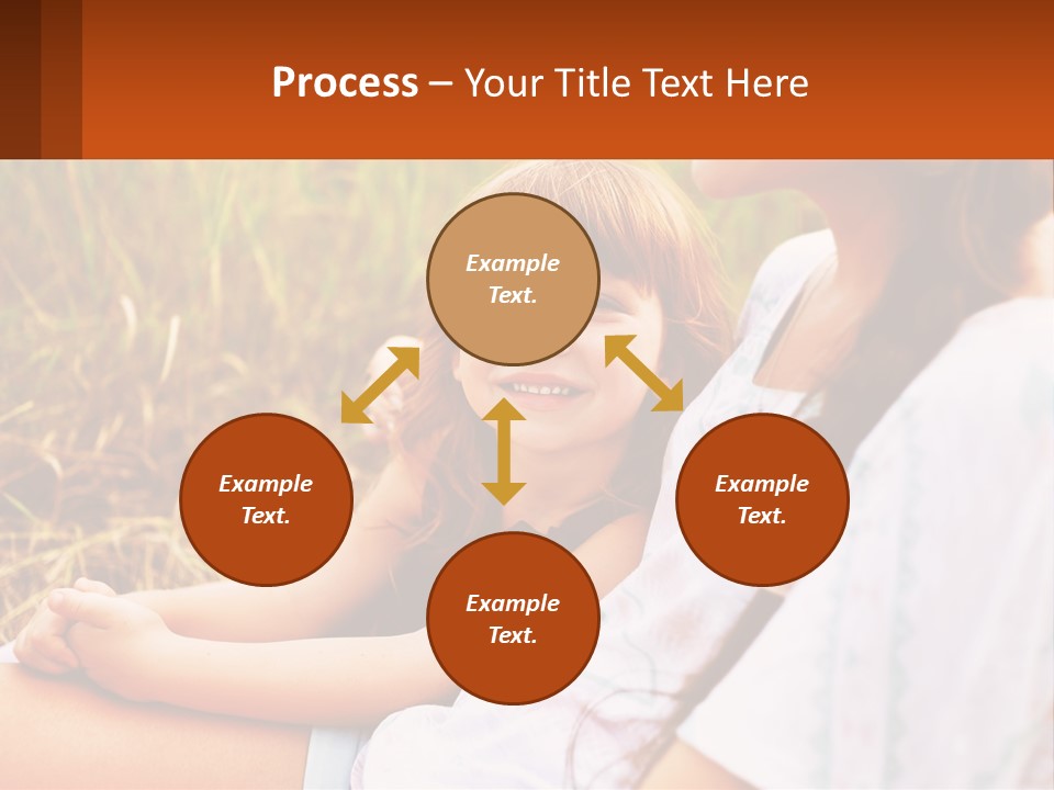 A Woman Sitting Next To A Little Girl In A Field PowerPoint Template