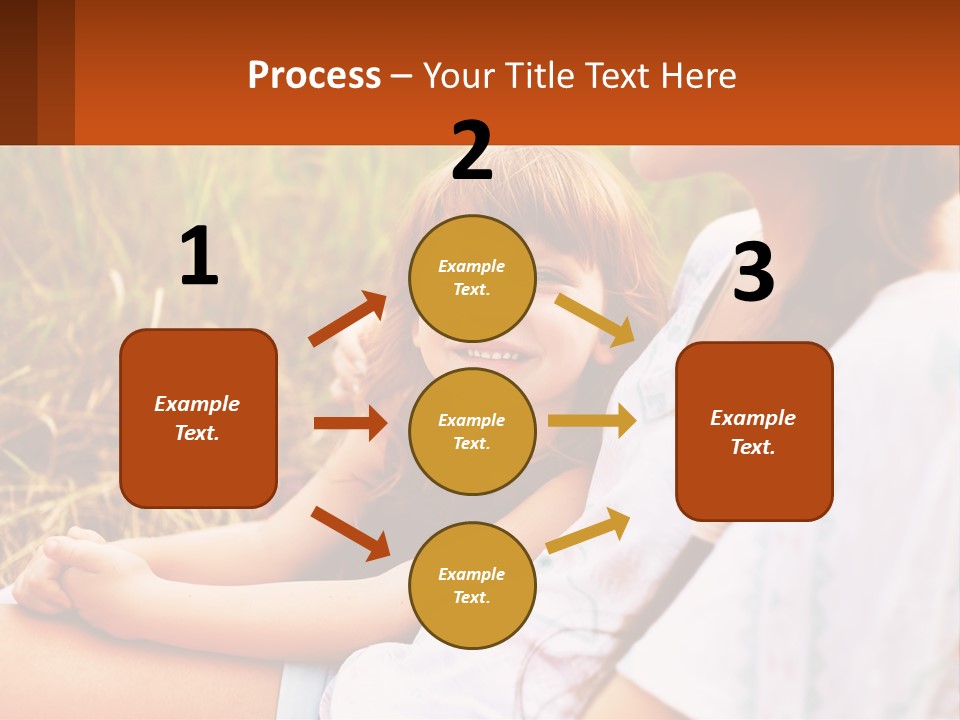 A Woman Sitting Next To A Little Girl In A Field PowerPoint Template