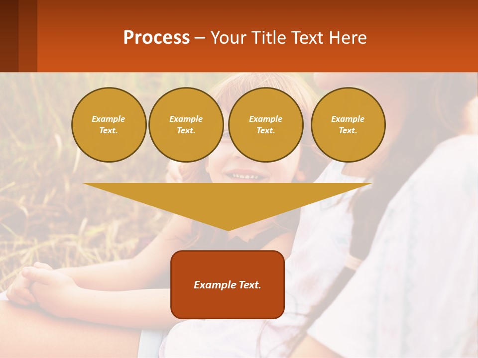 A Woman Sitting Next To A Little Girl In A Field PowerPoint Template