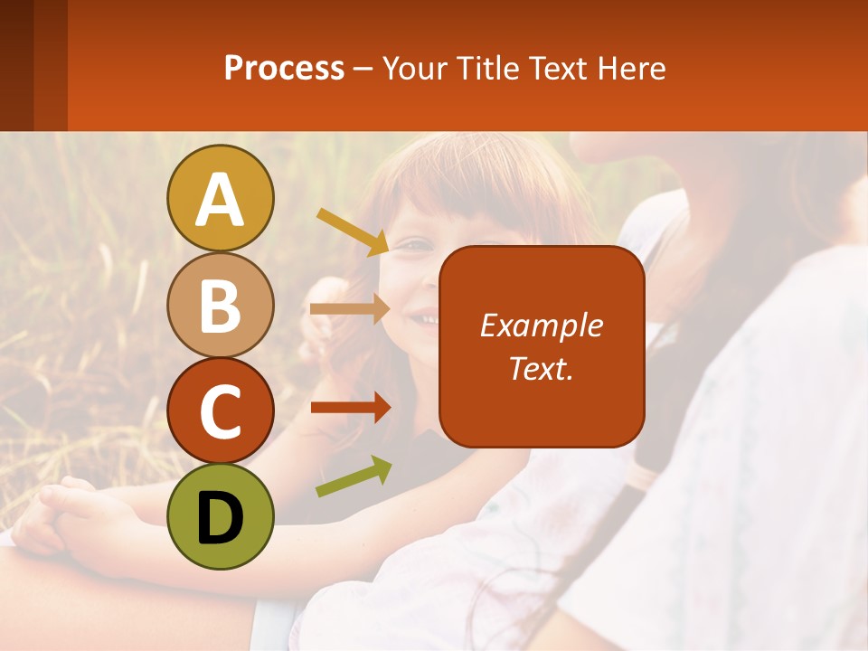 A Woman Sitting Next To A Little Girl In A Field PowerPoint Template