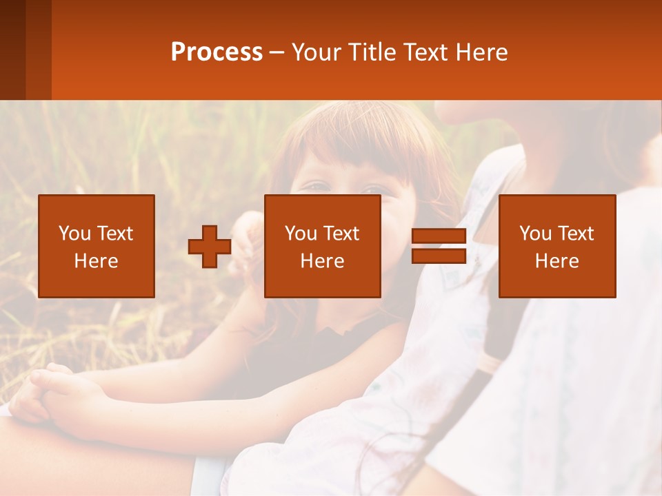 A Woman Sitting Next To A Little Girl In A Field PowerPoint Template