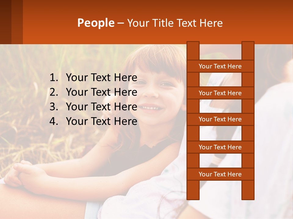 A Woman Sitting Next To A Little Girl In A Field PowerPoint Template