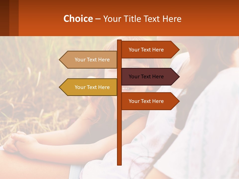 A Woman Sitting Next To A Little Girl In A Field PowerPoint Template