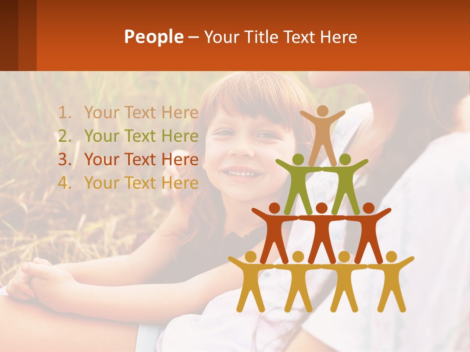 A Woman Sitting Next To A Little Girl In A Field PowerPoint Template