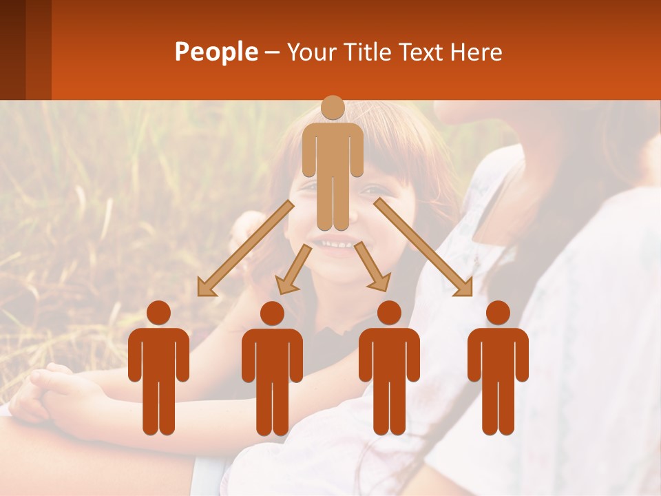 A Woman Sitting Next To A Little Girl In A Field PowerPoint Template
