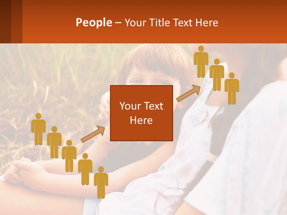 A Woman Sitting Next To A Little Girl In A Field PowerPoint Template
