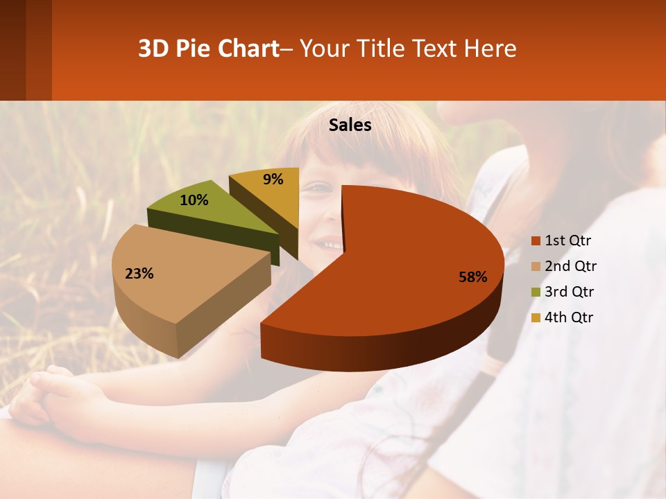 A Woman Sitting Next To A Little Girl In A Field PowerPoint Template