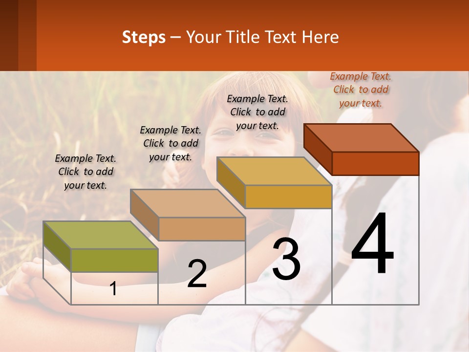 A Woman Sitting Next To A Little Girl In A Field PowerPoint Template