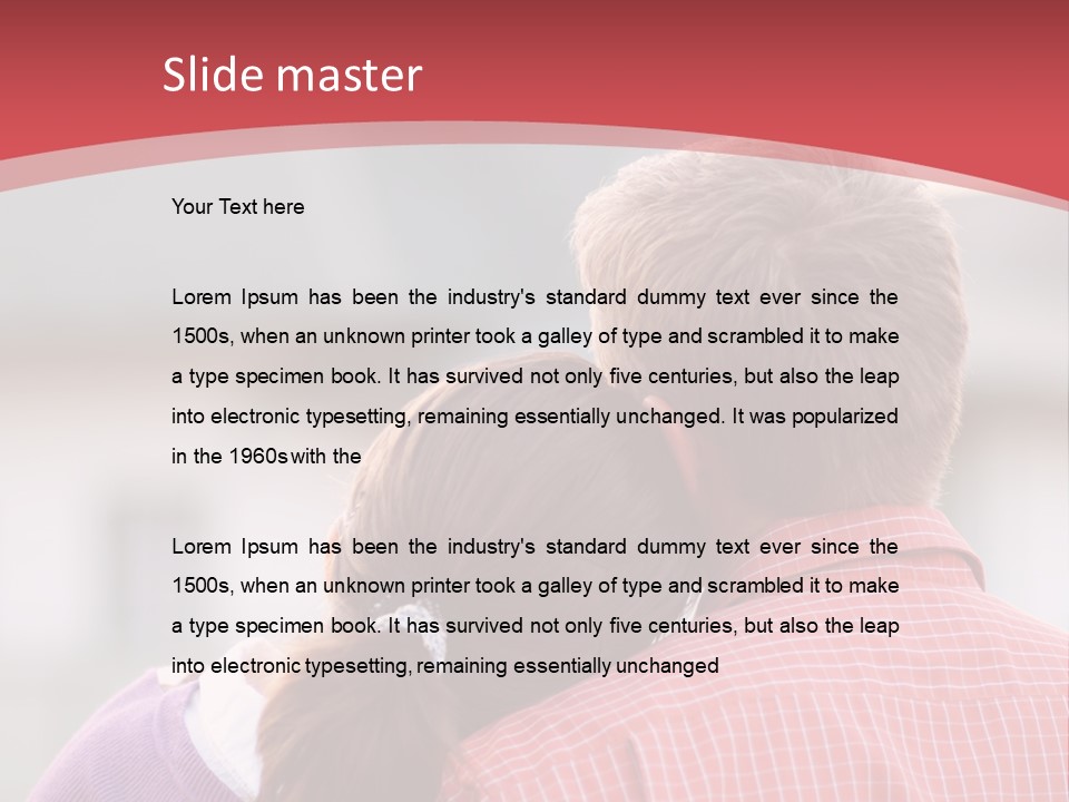 A Man And A Little Girl Hugging Each Other PowerPoint Template