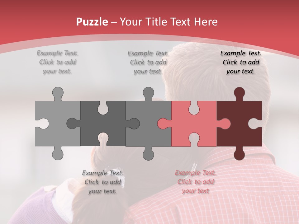 A Man And A Little Girl Hugging Each Other PowerPoint Template