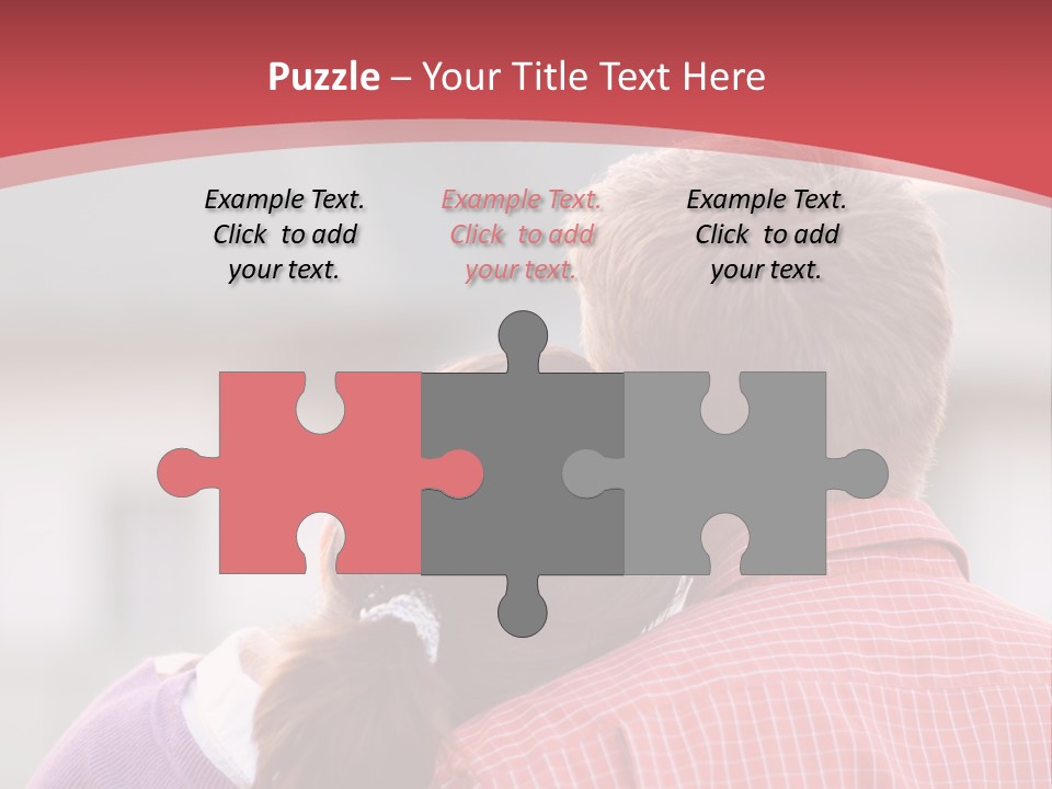 A Man And A Little Girl Hugging Each Other PowerPoint Template