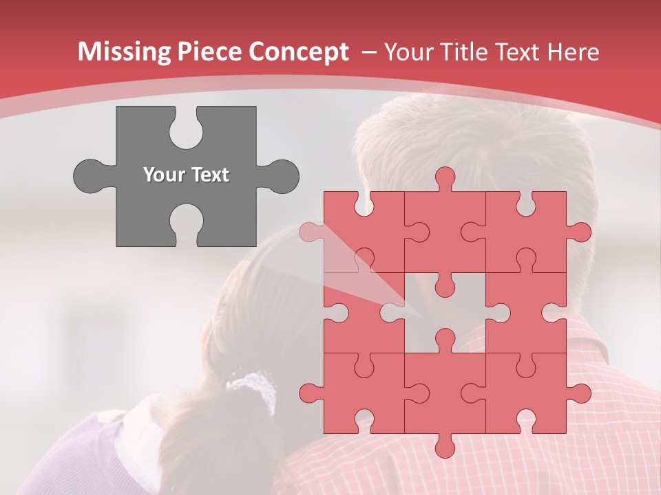 A Man And A Little Girl Hugging Each Other PowerPoint Template