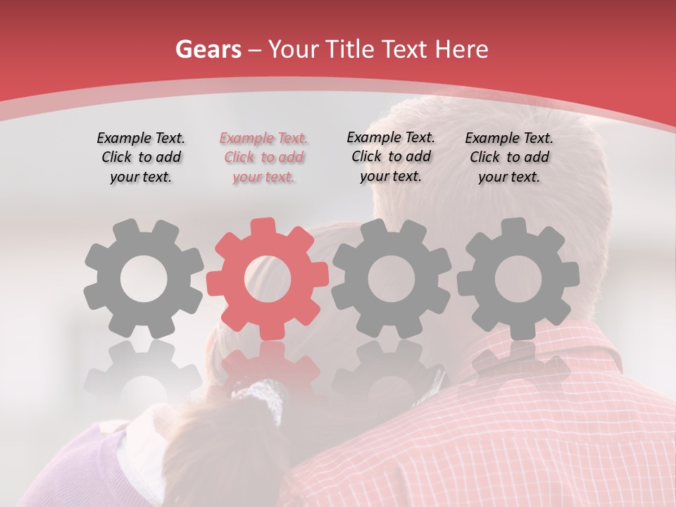 A Man And A Little Girl Hugging Each Other PowerPoint Template