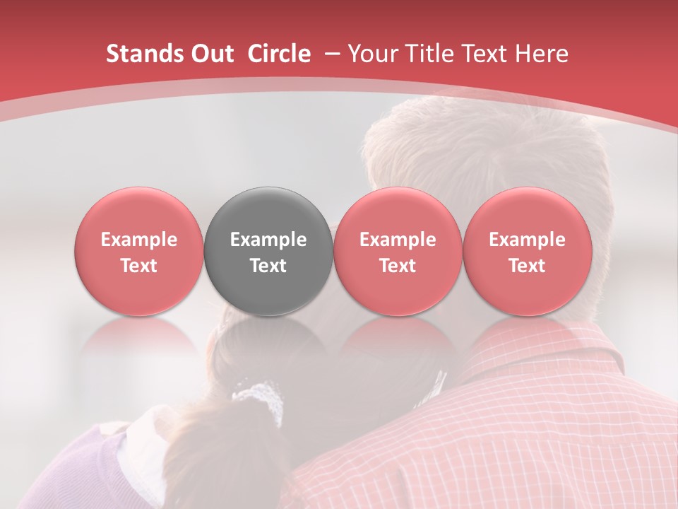 A Man And A Little Girl Hugging Each Other PowerPoint Template