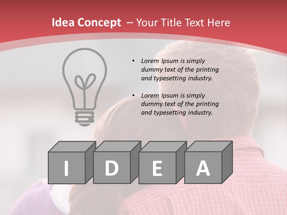 A Man And A Little Girl Hugging Each Other PowerPoint Template