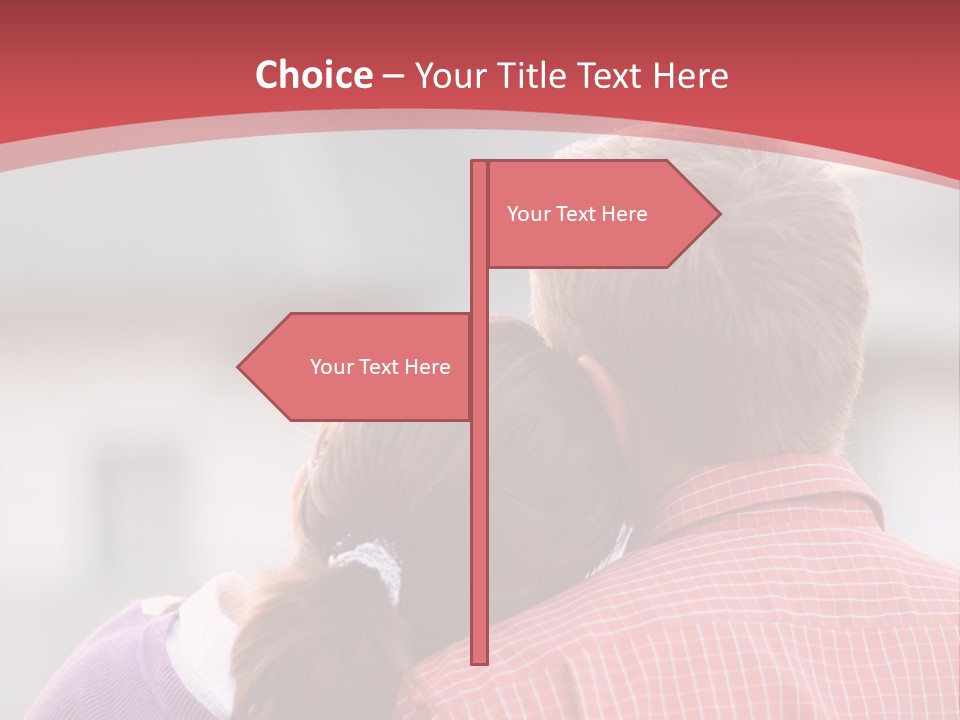 A Man And A Little Girl Hugging Each Other PowerPoint Template