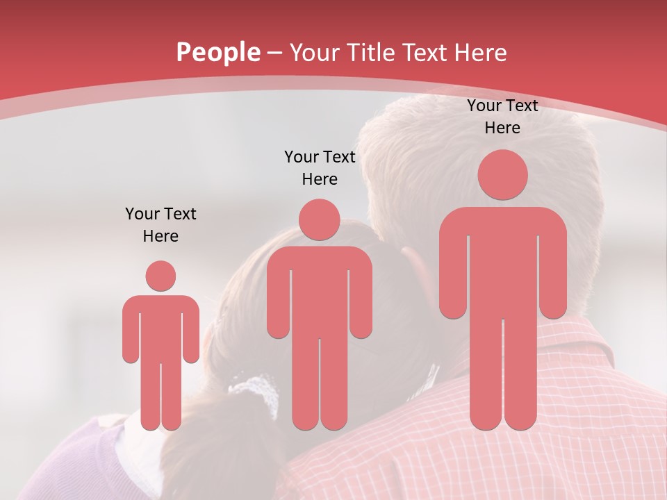 A Man And A Little Girl Hugging Each Other PowerPoint Template