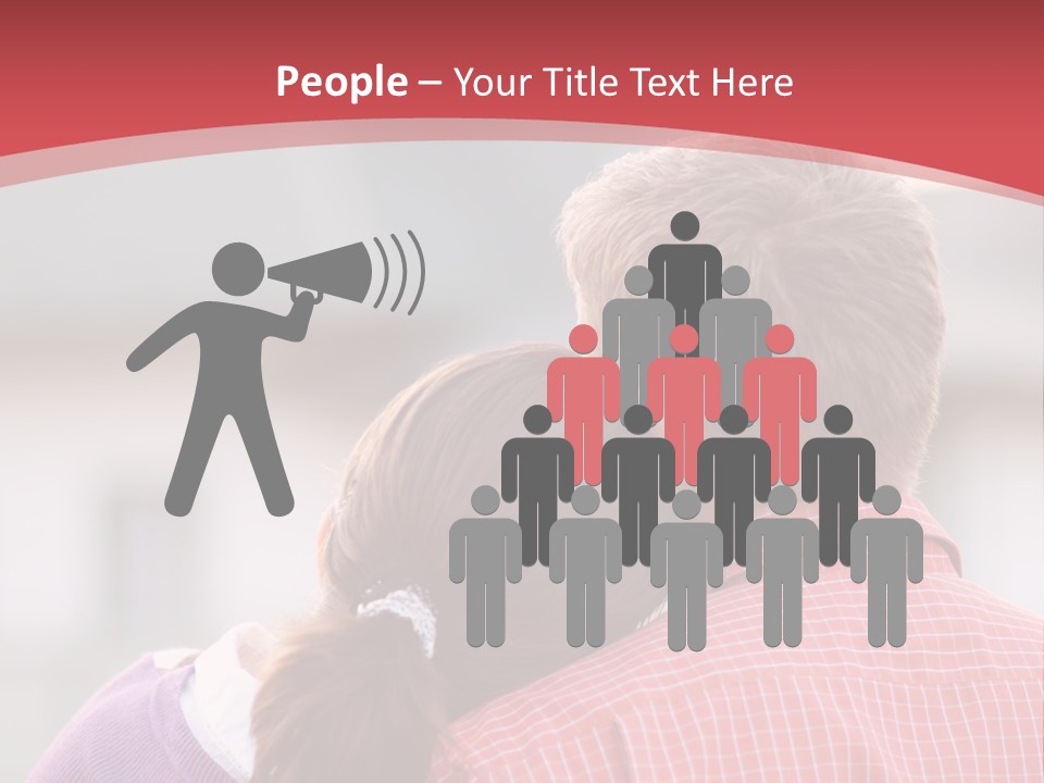 A Man And A Little Girl Hugging Each Other PowerPoint Template